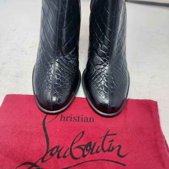 Christian Louboutin Black Crocodile Chelsea Boot - Picture 7 of 11